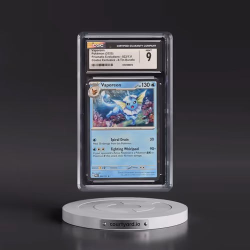 2024 Prismatic Evolutions - PRE EN #022/131 Vaporeon - (Cosmos Holo) Costco Exclusive 8-Tin Bundle (