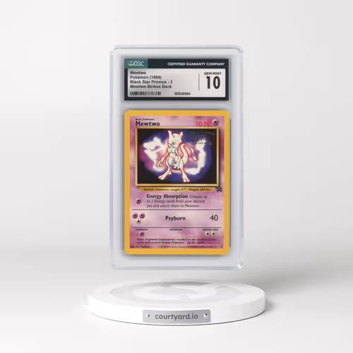 1999 Black Star Promos #3 Mewtwo - Mewtwo Strikes Back (CGC 10 GEM MINT)