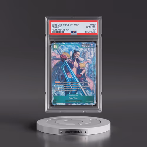 2025 One Piece OP10-Royal Blood #030 Smoker - Alternate Art (PSA 10 GEM MINT)