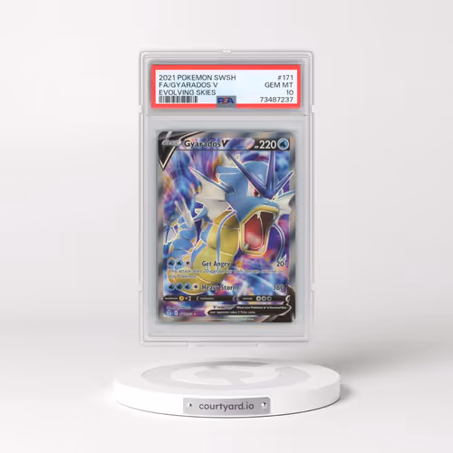 2021 Pokémon Sword & Shield Evolving Skies #171 Gyarados V - Holo Full Art (PSA 10 GEM MINT)