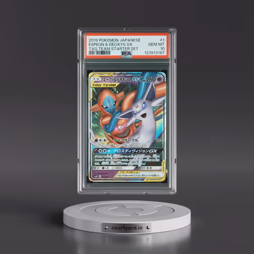 2019 Pokémon Tag Team Starter Set #1 Espeon & Deoxys GX - Holo (PSA 10 GEM MINT)