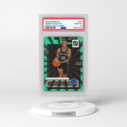 2022 Panini Donruss #209 Jeremy Sochan - Green Holo Laser (PSA 10 GEM MINT)