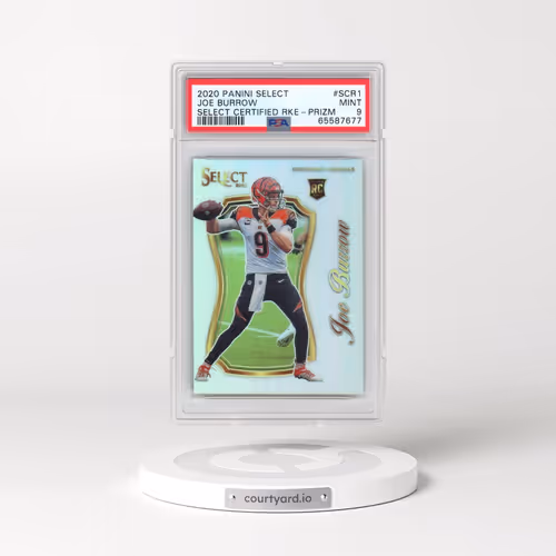 2020 Panini Select Select Certified Rookies #SCR1 Joe Burrow - Prizm (PSA 9 MINT)