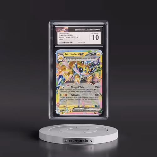 2024 Pokémon Scr EN-Stellar Crown #051 Galvantula EX - Holo (CGC 10 GEM MINT)