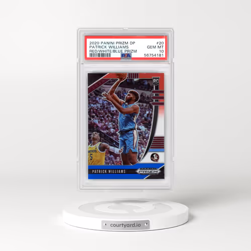 2020 Panini Prizm Draft Picks #20 Patrick Williams - Red/White/Blue Prizm (PSA 10 GEM MINT)