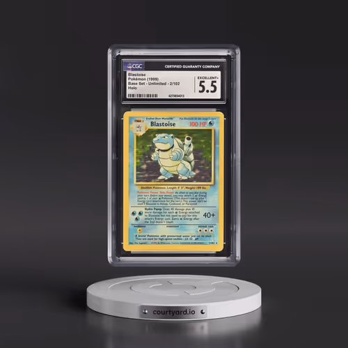 1999 Base Set #2/102 Blastoise - Holo (CGC 5.5 EX+)