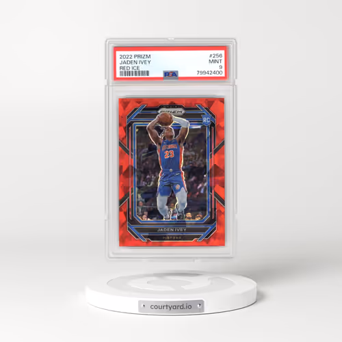 2022 Panini Prizm #256 Jaden Ivey - Red Ice (PSA 9 MINT)