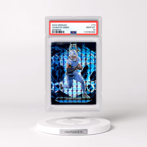 2024 Panini Mosaic #73 Jahmyr Gibbs - Genesis (PSA 10 GEM MINT)
