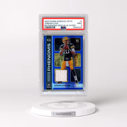 2020 Panini Donruss Optic Rookie Phenoms Memorabilia #RP4 Jordan Love - Blue Hyper (PSA 9 MINT)