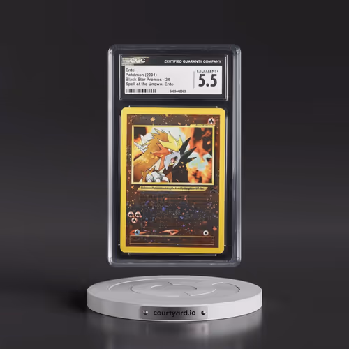 1999 Black Star Promos #34 Entei - Reverse Holo Spell of the Unown: Entei () (CGC 5.5 EX+)