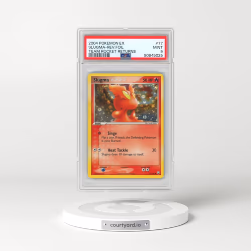 2004 Pokémon EX Team Rocket Returns #77 Slugma - Reverse Foil (PSA 9 MINT)