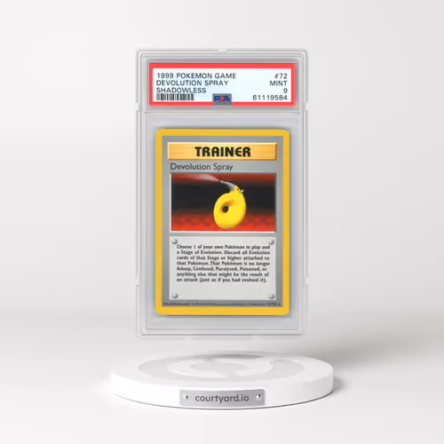 1999 Pokémon Game #72 Devolution Spray - Shadowless (PSA 9 MINT)