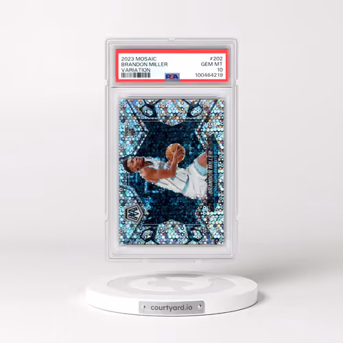 2023 Panini Mosaic #202 Brandon Miller - Variation (PSA 10 GEM MINT)