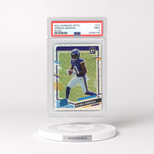2023 Panini Donruss Optic #271 Jordan Addison - Wave (PSA 9 MINT)