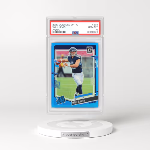 2023 Panini Donruss Optic #298 Will Levis - Aqua (PSA 10 GEM MINT)