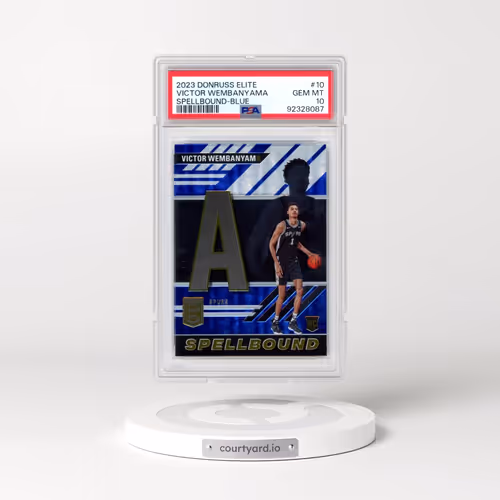 2023 Panini Donruss Elite Spellbound #10 Victor Wembanyama - Blue (PSA 10 GEM MINT)