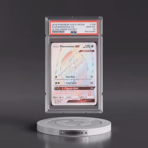 2018 Pokémon Sun & Moon Ultra Prism #158 Pheromosa GX - Holo Full Art Secret (PSA 10 GEM MINT)