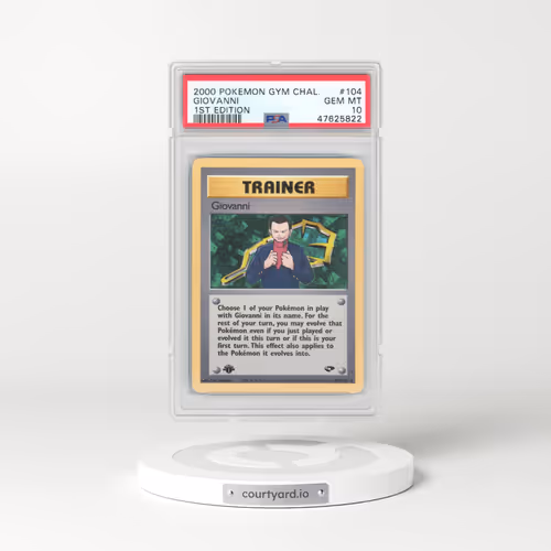 2000 Pokémon Gym Challenge #104 Giovanni - 1st Edition (PSA 10 GEM MINT)