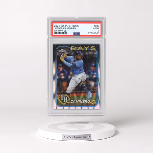2024 Topps Chrome #213 Junior Caminero - Raywave (PSA 9 MINT)