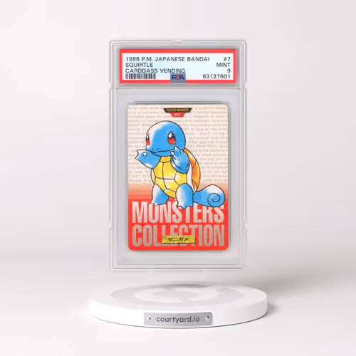 1996 Pokémon Bandai Carddass Vending #7 Squirtle (PSA 9 MINT)