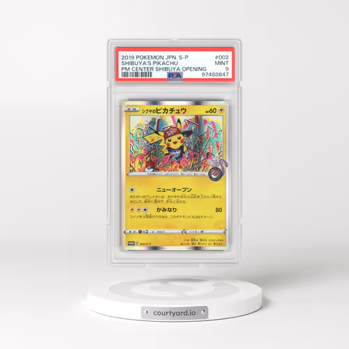 2019 Sword & Shield Promos #002 Shibuya's Pikachu - Holo Pokémon Center Shibuya Opening (PSA 9 MINT)