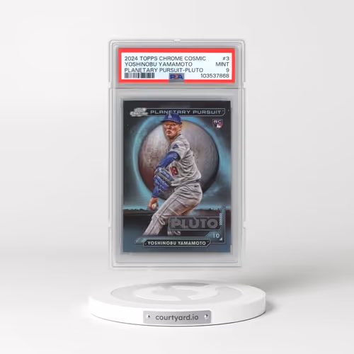 2024 Topps Chrome Cosmic Planetary Pursuit #3 Yoshinobu Yamamoto - Pluto (PSA 9 MINT)