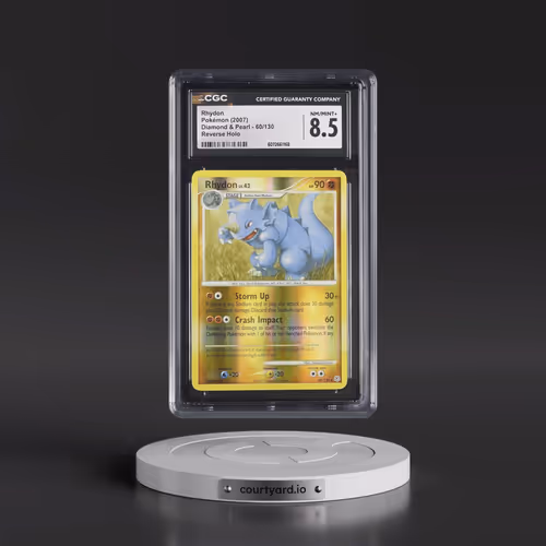 2007 Diamond & Pearl #60/130 Rhydon - Reverse Holo (CGC 8.5 NM-MT+)