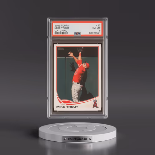 2013 Topps #27 Mike Trout - Catching (PSA 8 NM-MT)