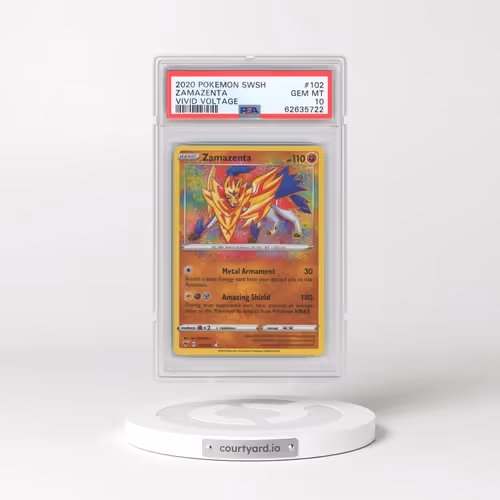 2020 Pokémon Sword & Shield Vivid Voltage #102 Zamazenta (PSA 10 GEM MINT)
