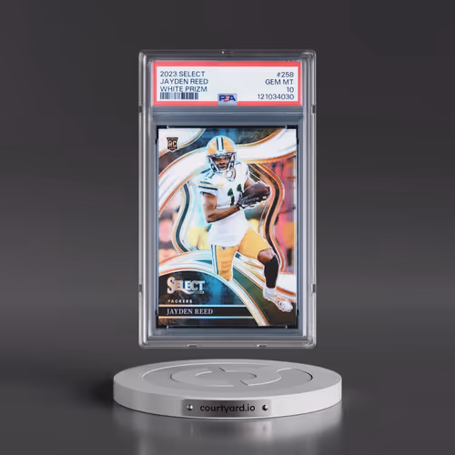 2023 Panini Select #258 Jayden Reed - White Prizm (PSA 10 GEM MINT)