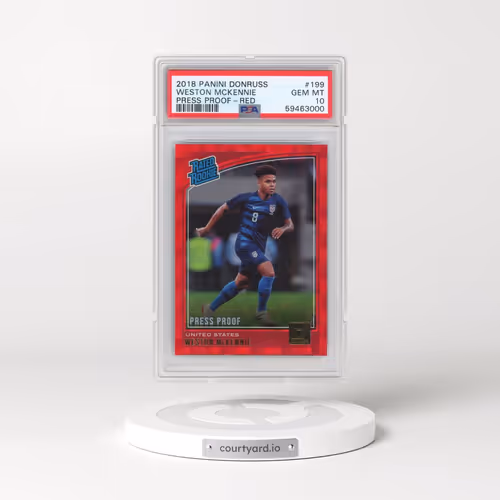 2018 Panini Donruss #199 Weston McKennie - Press Proof-Red (PSA 10 GEM MINT)