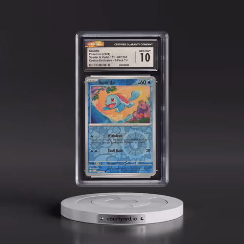 2024 Pokémon Mew EN-151 #007 Squirtle - 151 5-Pack Mini Tins (CGC 10 GEM MINT)