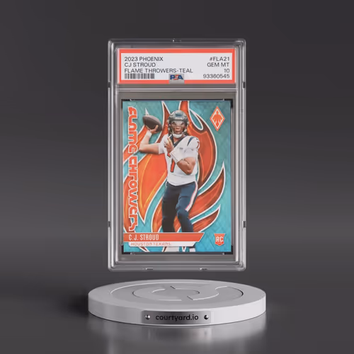 2023 Panini Phoenix Flame Throwers #FLA21 CJ Stroud - Teal (PSA 10 GEM MINT)