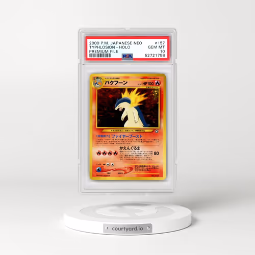 2000 Pokémon Neo #157 Typhlosion - Holo Premium File (PSA 10 GEM MINT)