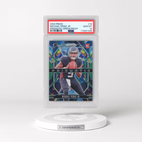 2024 Panini Prizm Prizmatic #10 Michael Penix Jr. - Green Prizm (PSA 10 GEM MINT)