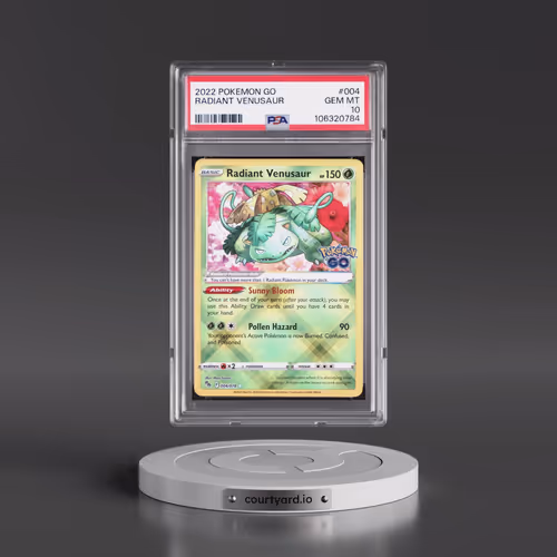 2022 Pokémon Go #004 Radiant Venusaur - Holo (PSA 10 GEM MINT)