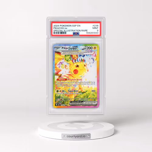 2024 Pokémon Ssp EN-Surging Sparks #238 Pikachu EX - Holo Special Illustration Rare (PSA 9 MINT)