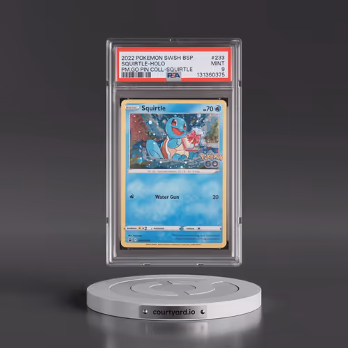 2022 Pokémon Swsh Black Star Promo #233 Squirtle - Holo Pokemon Go Pin Collection-Squirtle (PSA 9 MI