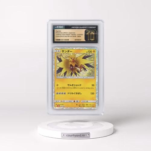 2023 Pokémon Cll-Trading Card Game Classic Charizard & HO-Oh EX Deck #012 Zapdos (CGC 10 PRISTINE)