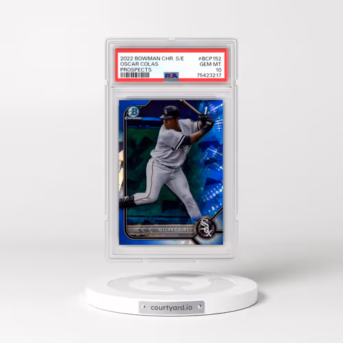 2022 Bowman Chrome Sapphire Edition Prospects #BCP152 Oscar Colas (PSA 10 GEM MINT)