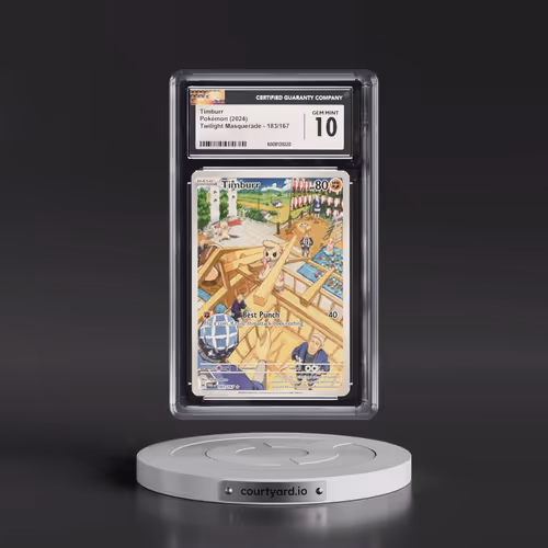 2024 Pokémon Twm EN-Twilight Masquerade #183 Timburr - Illustration Rare (CGC 10 GEM MINT)