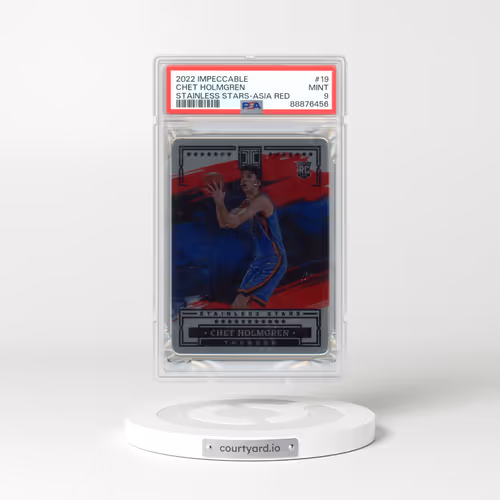 2022 Panini Impeccable Stainless Stars #19 Chet Holmgren - Asia Red (PSA 9 MINT)