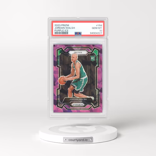 2023 Panini Prizm #158 Jordan Walsh - Purple Ice (PSA 10 GEM MINT)