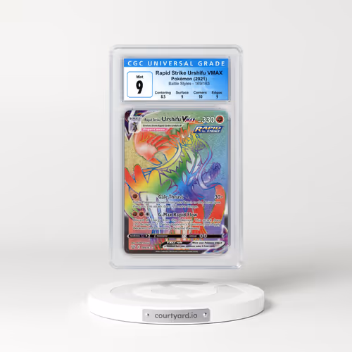 2021 Battle Styles #169/163 Rapid Strike Urshifu VMAX - Rainbow Holo (CGC 9 MINT)