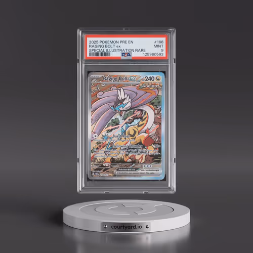 2025 Pokémon Pre EN-Prismatic Evolutions #166 Raging Bolt EX - Holo Special Illustration Rare (PSA 9