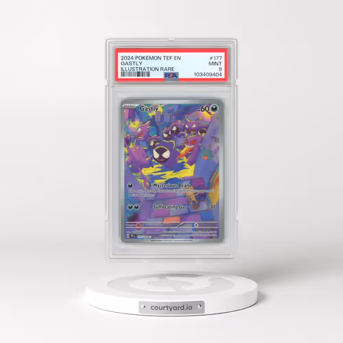 2024 Pokémon Tef EN-Temporal Forces #177 Gastly - Illustration Rare (PSA 9 MINT)