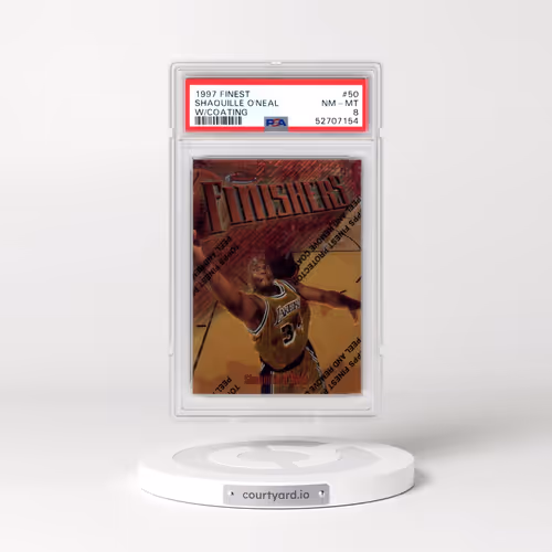 1997 Finest #50 Shaquille O'Neal - w/Coating (PSA 8 NM-MT)
