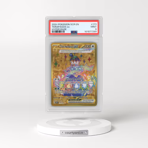 2024 Pokémon Scr EN-Stellar Crown #173 Terapagos EX - Holo Hyper Rare (PSA 9 MINT)