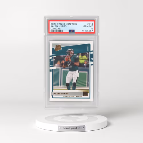 2020 Panini Donruss #314 Jalen Hurts - Canvas (PSA 10 GEM MINT)