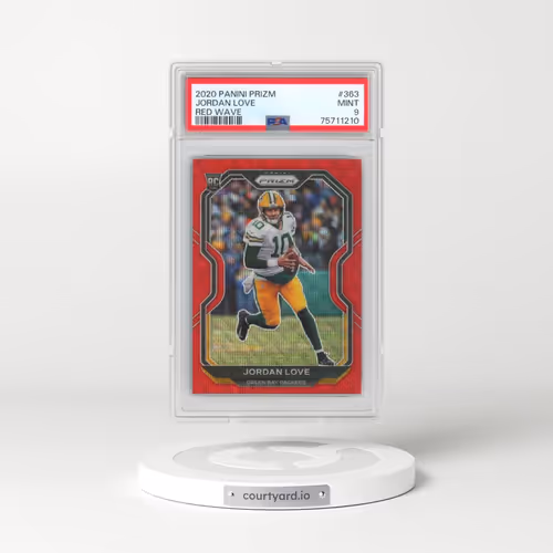 2020 Panini Prizm #363 Jordan Love - Red Wave (PSA 9 MINT)